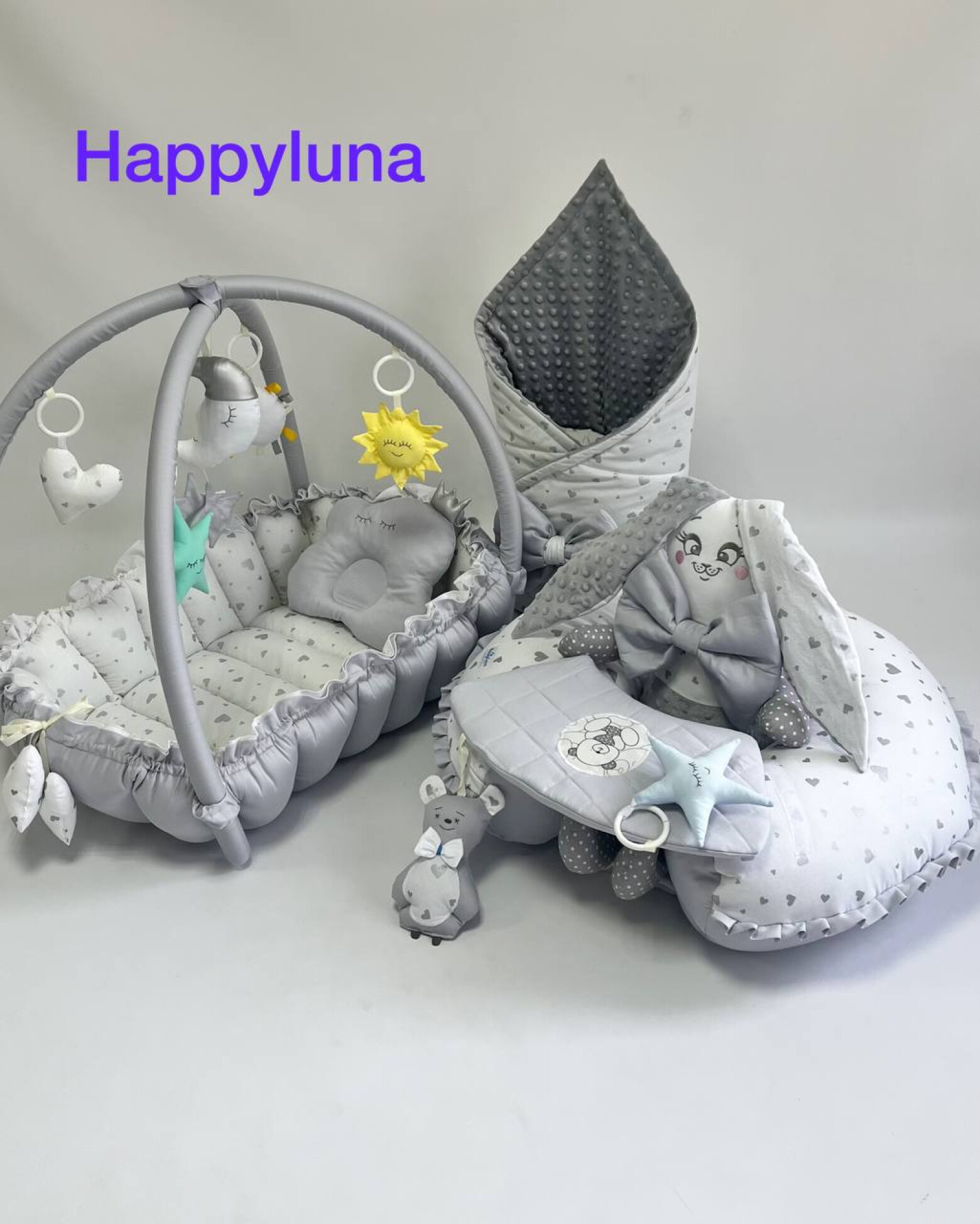 2-in-1 Baby Play Mat and Nest “Love” – 0760