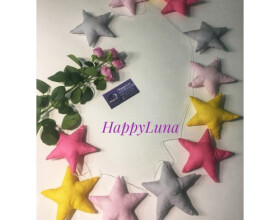 Аксесуар для дитячої кімнати «Luna Гірлянда зірочка рожева»